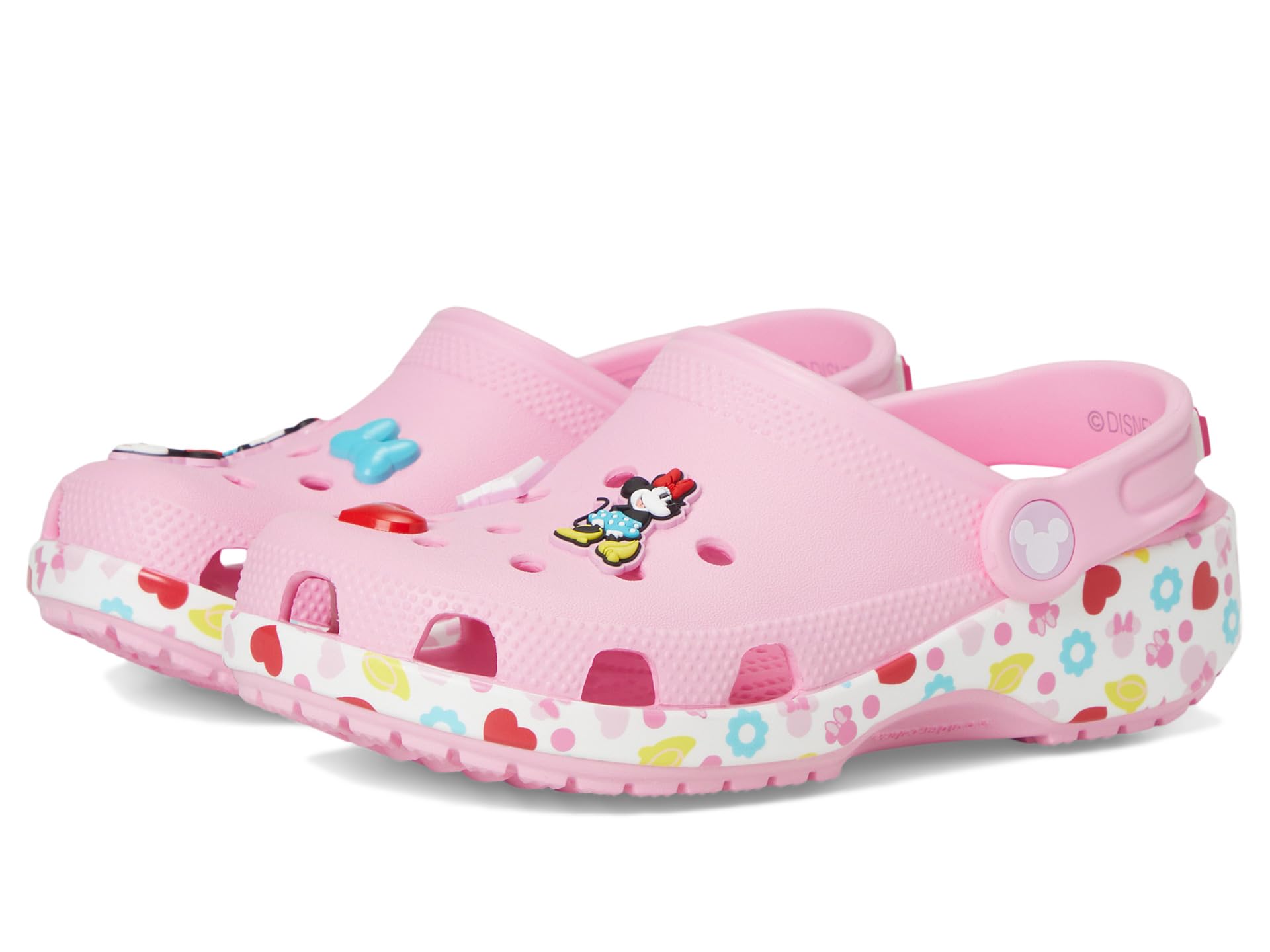 Малышковые сабо Disney Mickey Minnie Mouse™ от Crocs с водоотталкивающим верхом и удобной подошвой Crocs