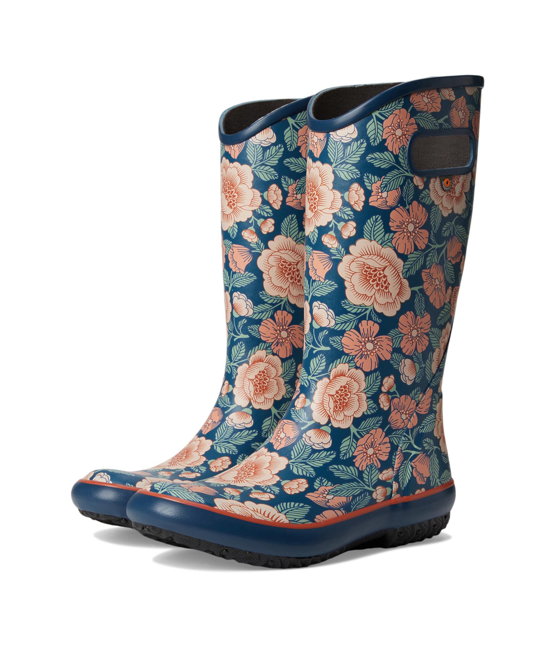 Сапоги Bogs Rainboot Tapestry Floral с 100% водонепроницаемостью и амортизирующей стелькой Bogs