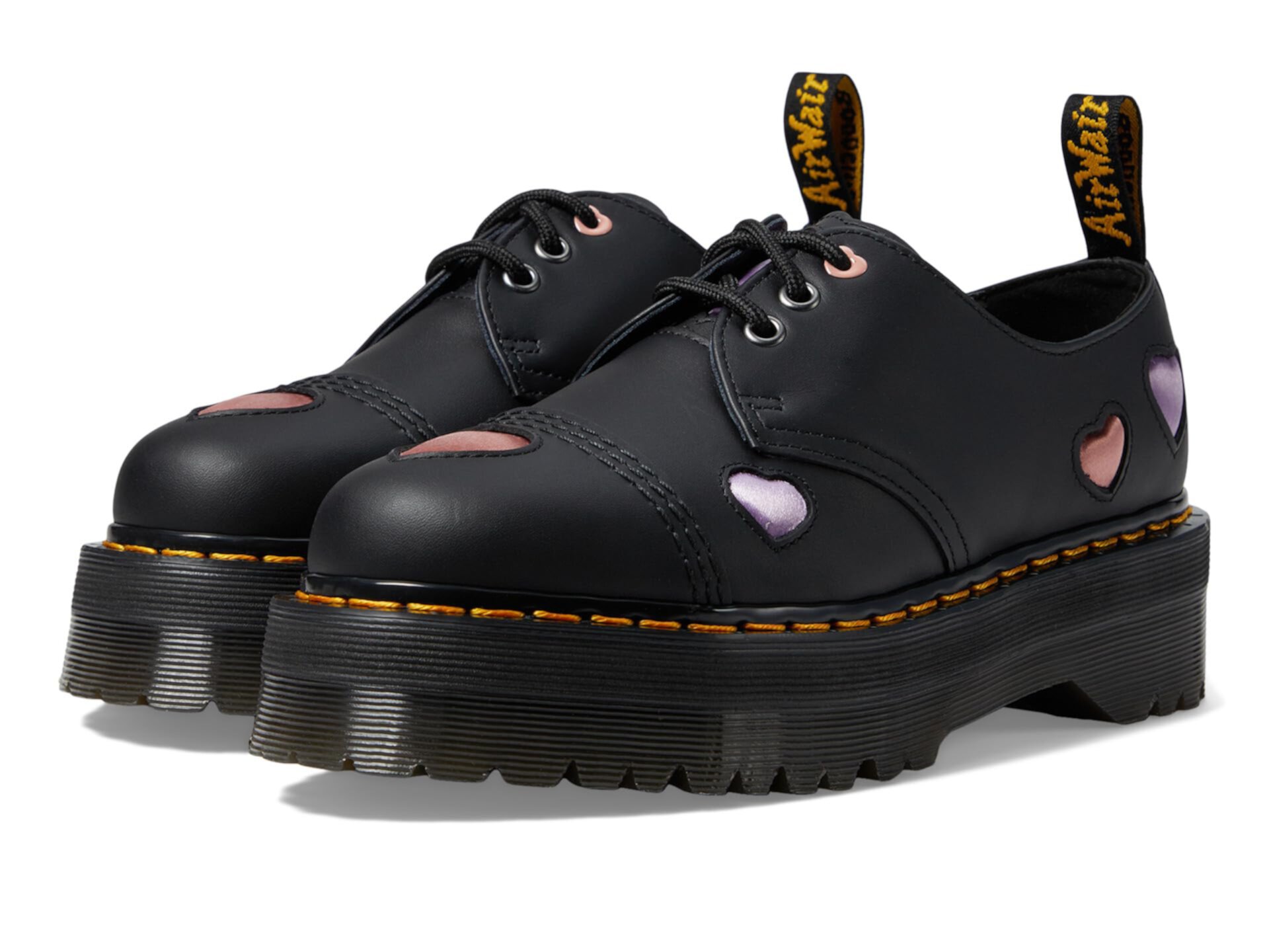 Женские лоферы Dr. Martens 1461 Quad Heart с круглым носом и EVA-подошвой для стильного образа Dr. Martens