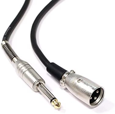 BeMatik 3 Pin XLR Audio Cable Instrument Microphone Jack 6.3 mm Male 15 m Male Cablematic