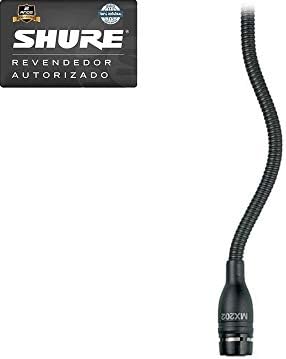 Микрофон Shure MX202B/N Microflex для навесного монтажа - черный, миниатюрный конденсаторный, с 30-метровым кабелем и адаптером для стойки Shure