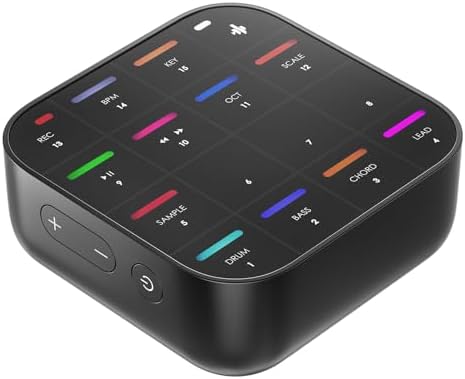 Donner MEDO Bluetooth MIDI Controller, Portable Groovebox | Chord, Sample, Lead, Bass, Drum | Built-in Looper and Synth | iOS, Mac, Windows, Android | Silicone Sleeve, Donner Play & MEDO SYNTH App Donner