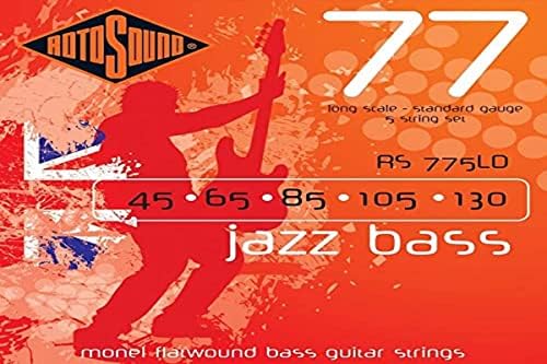 Комплект струн для бас-гитары Rotosound RS775LD, 5 струн, калибры 45-65-85-105-130, произведено в Великобритании ROTOSOUND