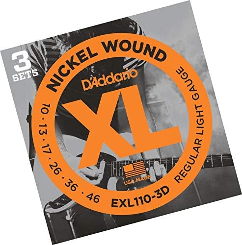 D'Addario EXL110-3D Nickel Wound Electric Strings Light 3-Pack D'Addario