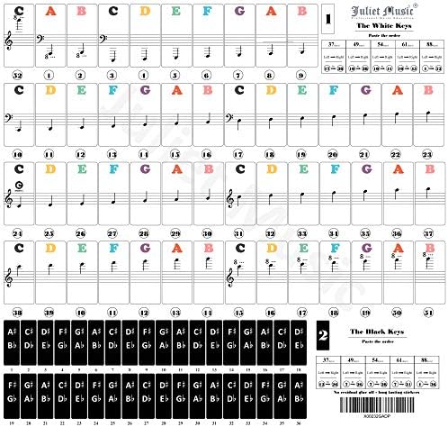 Piano Adventures Level 2A Learning Library Set By Nancy Faber - Lesson, Theory, Performance, Technique & Artistry Books & Juliet Music Piano Keys 88/61/54/49 Full Set Removable Sticker Faber Piano Adventures