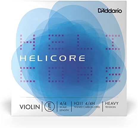 Комплект струн для скрипки D'Addario Helicore 4/4, стальная струна E, сильное натяжение D'Addario