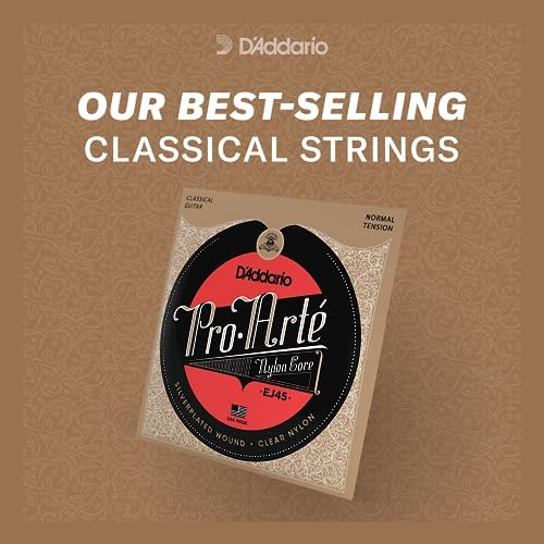 Д'Addario Прозрачные нейлоновые струны для классической гитары Pro-Arte EJ48 - Витки 80/20 бронзы, жесткое натяжение D'Addario