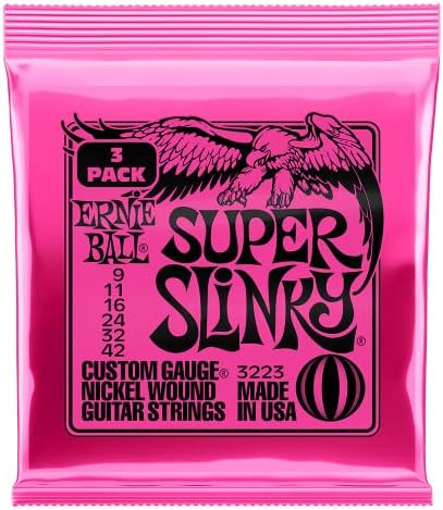 Электрические струны Ernie Ball 2223 Super Slinky 9-42, комплект из 12 штук, идеальное звучание и стабильное качество Ernie Ball