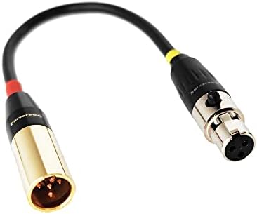 TA4F 4 pin to 3 pin Mini XLR Cable for Shure akg Pocket Transmitter Instrument Cord convertor Adapter (059874520) Darverson