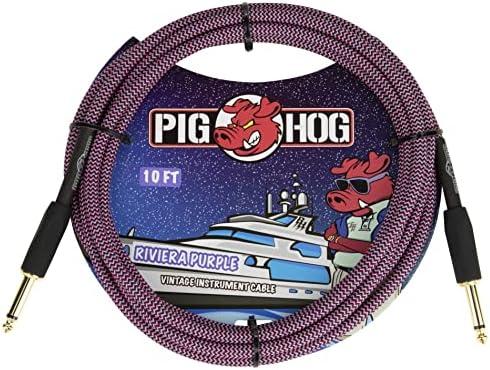 Pig Hog "Riviera Purple Instrument Cable, 10ft Pig Hog