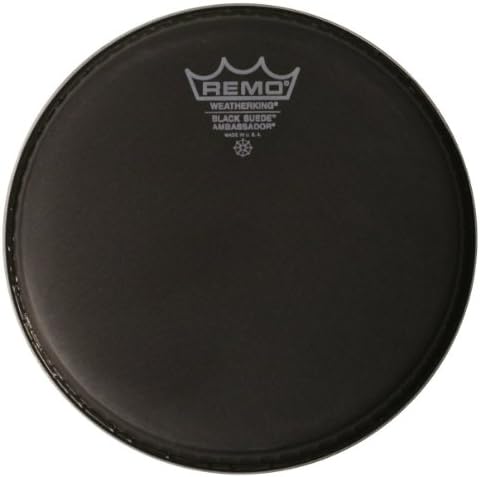 Премиум барабанная кожа Remo BA0813-ES Black Suede Ambassador 13 дюймов, текстурированная эбеновая пленка Remo