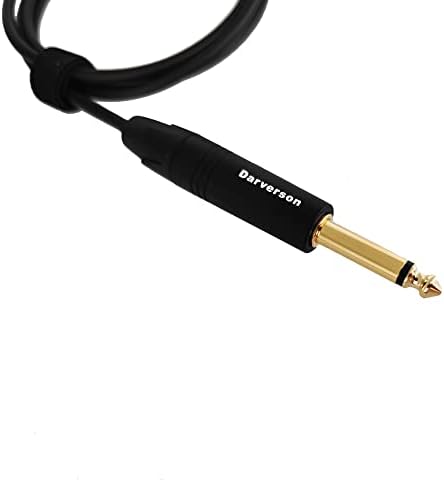 TA4F 4-pin Mini XLR to 1/4 6.35mm Guitar Bass Instrument Cable for Shure Transmitter with Gold Plated Connector Darverson