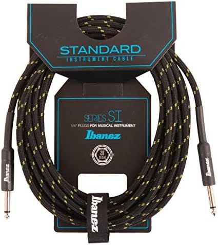 Ibanez SI20-BG 20 ft 2 Straight Plugs Standard Woven Instrument Cable - Beige Ibanez