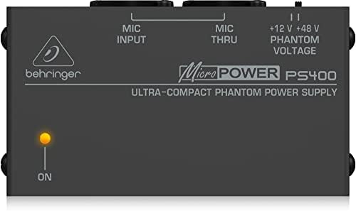 Behringer Micropower PS400 - Ультра-компактный фантомный источник питания, 12 В или 48 В, разъём XLR Behringer