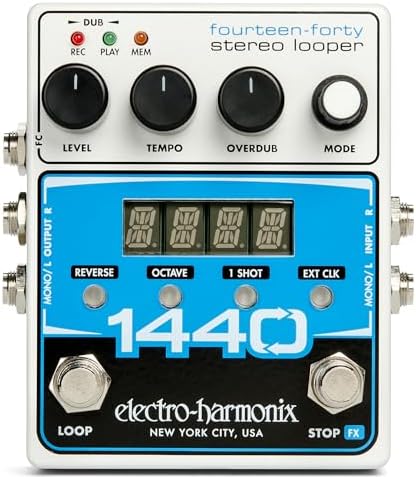 Электронный лупер Electro-Harmonix 1440: 1440 секунд записи, 20 лупов, MIDI-синхронизация Electro-Harmonix