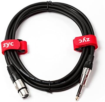 ZYC 1/4 Inch TRS to XLR,10 ft Microphone Cable,Male to Female Audio Cable,6.35mm Low Z Balanced Instrument Cable ZYC