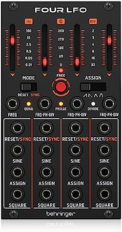 Behringer Four LFO, модуль LFO для Eurorack на 4 канала, с 4 креативными режимами и пользовательскими волнами Behringer