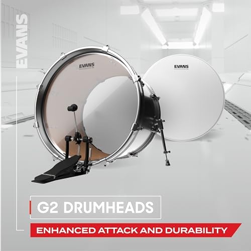 Evans Drum Heads - G2 Clear Standard Pack (12", 13", 16") with 14" HD Dry Snare Batter Evans