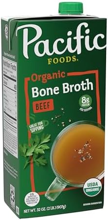 Pacific Foods Organic Beef Bone Broth, 32 oz Carton Pacific Foods