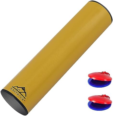 EASTROCK Stainless Steel Cylinder Shaker Percussion Instrument Rhythm Latin Percussion for Professional Band Accompaniment (Golden Matte Finish) EASTROCK