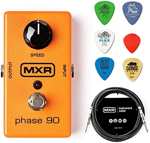 MXR M101 Phase 90 эффект-педаль с инструментальным кабелем и 6 различными пиками Dunlop MXR