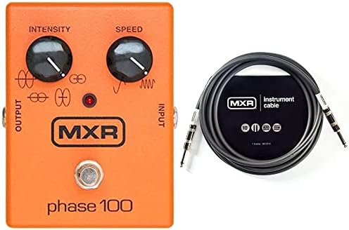 MXR M-107 Phase 100 с бесплатным 3м инструментальным кабелем MXR, широкий диапазон звуков и управление скоростью MXR