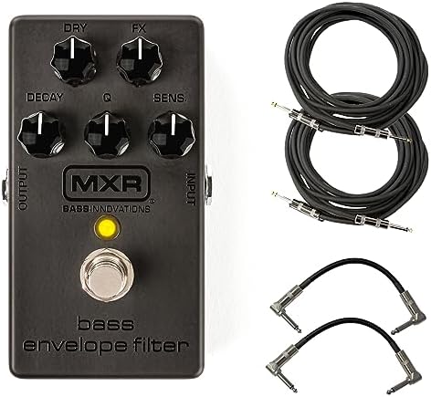 MXR M82 Басс Фильтр Загиба - Серия Blackout - Комплект с 2 инструментальными и 2 патч кабелями Briskdrop