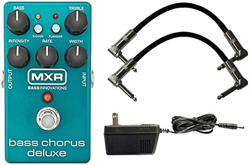 MXR M83 Bass Chorus Deluxe педаль с 9В блоком питания и патч-кабелями, аналоговая, с режимами Flanger и X-Over MXR