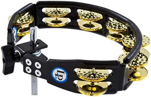 LP179 Cyclops, Dimpled Brass Jingles, Black, Mountable Tambourine Latin Percussion