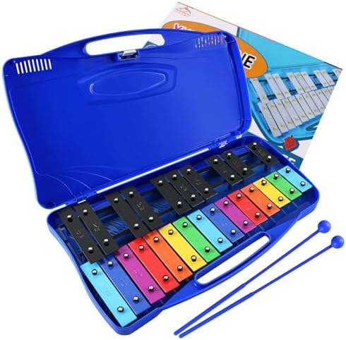 EASTROCK Xylophone, 25 Notes Glockenspiel Xylophone for Kids, Professional Xylophone Instrument Music Teaching, Gifts EASTROCK