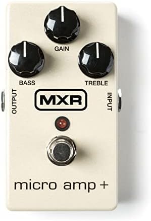 Бустер для гитары Briskdrop MXR M233 Micro Amp+ с кабелем MXR и адаптером питания, усиление до +26dB Briskdrop