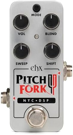 Педаль Electro-Harmonix Pico Pitch Fork с 30 вариантами сдвига тона и тремя режимами: Вверх, Вниз и Двойной Electro-Harmonix