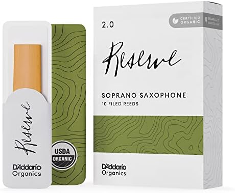 D’Addario Organic Reserve Сопрано Саксофонные Резинки - Укрепление 2.0, 10 штук, органические без химикатов D'Addario