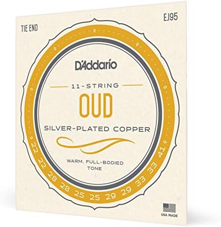 Набор струн D'Addario EJ95 для уд, медно-серебряное покрытие, оптимальная резонансность для игры пектром. D'Addario