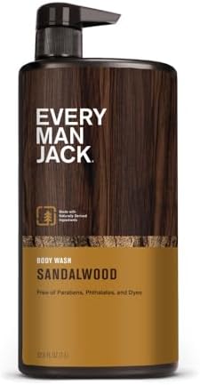 Every Man Jack Body Wash, Sandalwood 33.8-ounce Moisturizing Every Man Jack