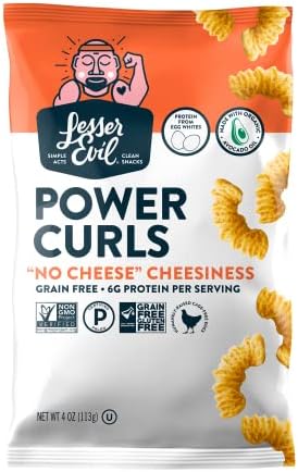 Lesserevil Power Curls Egg And Cheese, 4 Oz LesserEvil