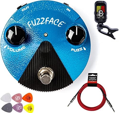 Мини-педаль Briskdrop Fuzz Face FFM1 на транзисторах BC108 с тюнером, 6 медиаторами и инструментальным кабелем Briskdrop