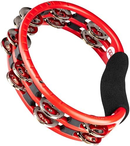 Meinl Percussion Traditional Handheld Tambourine Musical Instrument for Recording or Live — NOT Made in China — Double Row Jingles, 2-Year Warranty (TMT1A-B) Meinl Percussion