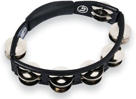 LP150 Cyclops, Steel Jingles, Black, Hand Held Tambourine Latin Percussion