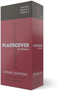 Полиуретановые язычки D’Addario Woodwinds Plasticover для сопрано-саксофона, сила 1.5, набор из 5 штук Rico