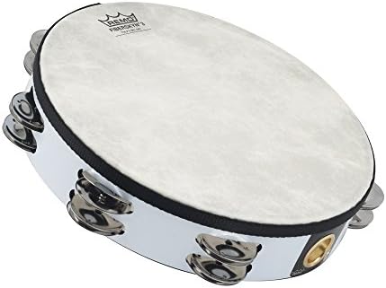 Remo TA-5210-70 Fiberskyn Tambourine - Quadura Black, 10" Remo