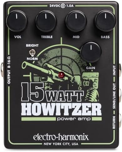 Гитарный усилитель/преамп Electro-Harmonix 15 Вт Howitzer, идеален для портативной гитарной установки Electro-Harmonix