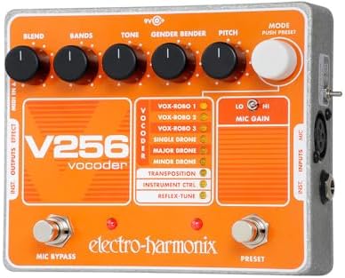 Педаль вокодера Electro-Harmonix V256, 9 программируемых мест памяти, регулировка от 8 до 256 полос Electro-Harmonix