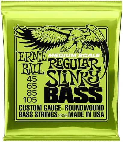 Никелированные струны для бас-гитары Ernie Ball Regular Slinky, размер 45-105, длина 34,25 дюйма Ernie Ball