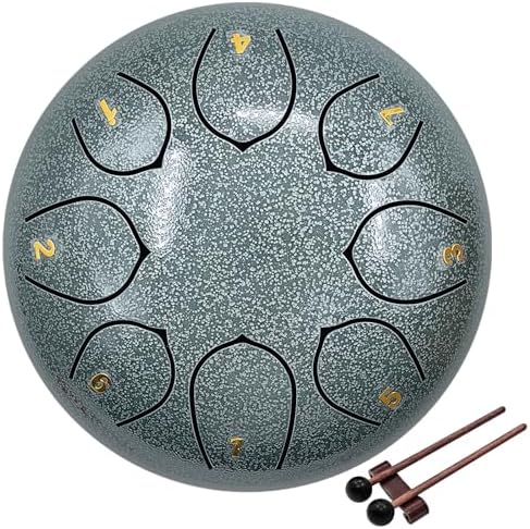 Ethereal Drum 6 Inch 8 Notes, Beginner Tambourine Percussion Instrument, Suitable for Meditation Yoga Music Education, Best Gift for Family/Friends (Teal) Musiin