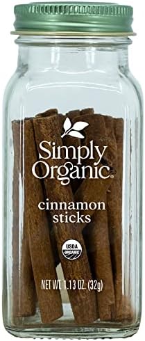 Simply Organic Cinnamon Sticks, Certified Organic | 1.13 oz | Cinnamomum burmannii (Nees & T. Nees) Blume Simply Organic