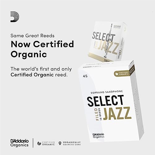 Резинки для сопрано-саксофона D’Addario Organic Select Jazz - Файловые, Средние, Сила 2.0, 5 шт. D'Addario