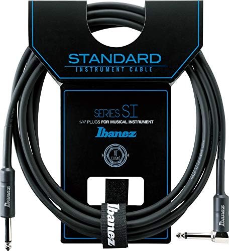 Ibanez Audio Guitar Cable Angled - 3 m - Musical Instrument Accessories, Black (SI10L) Ibanez