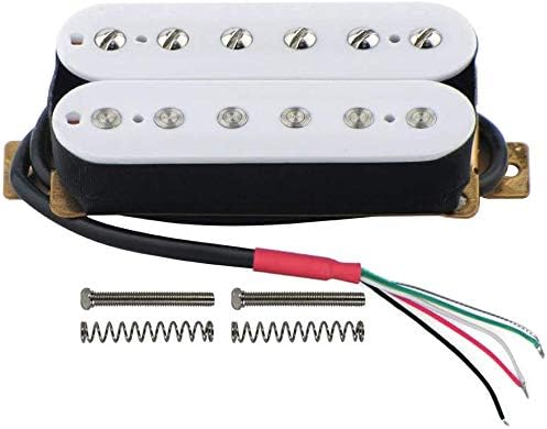 Double Coil Humbucker Pickups 50mm Ceramic Neck Pickup for Electric Guitar - White N / A