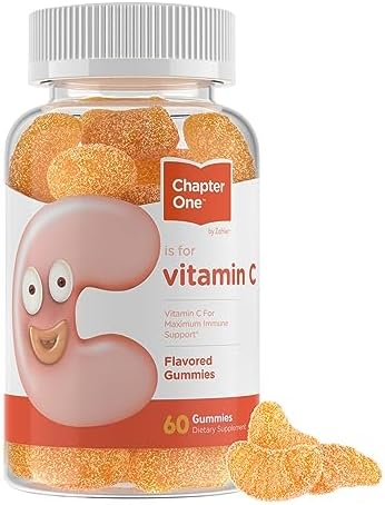 Zahler - Chapter One Vitamin C Gummies for Adults & Kids 125 mg (60 Flavored Gummies) Certified Kosher Gummy Vitamins C Chewable Vitamin Gummies - Chewable Vitamin C Gummy - Vitamin C Gummies Kids Zahler